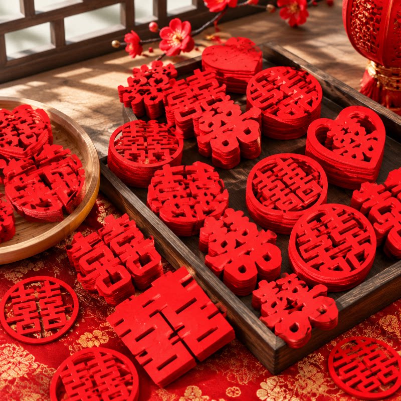 结婚用品大全手抛喜字婚房布置装饰备婚囍字婚礼喜子婚庆小喜字贴