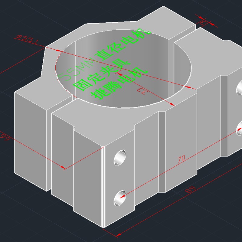 升级版 ws55-220 ER11无刷主轴电机  500W 4件套 刀杆和转轴一体