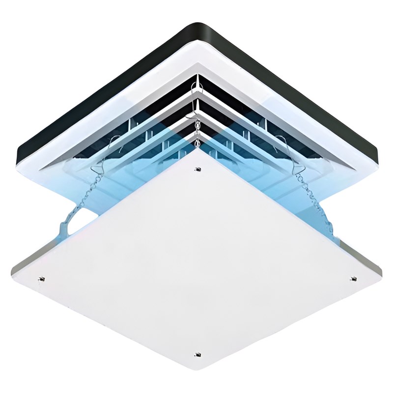 正方形中央空调出风口2024新款办公室通用风管机导遮风罩天花机
