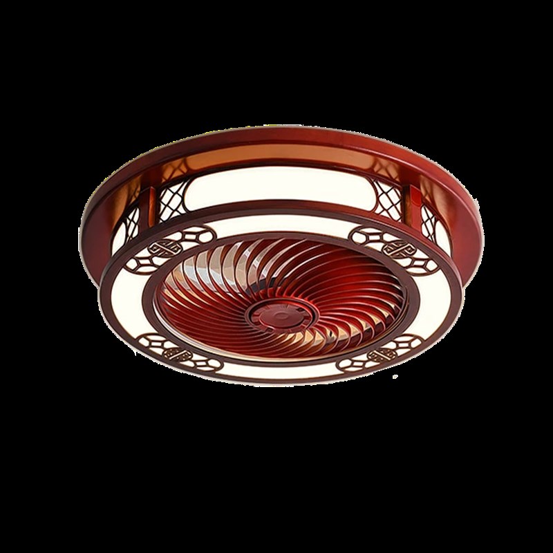 新中式卧室风扇灯客厅吸顶灯蓝牙音乐吊扇灯复古灯扇一体餐厅吊灯