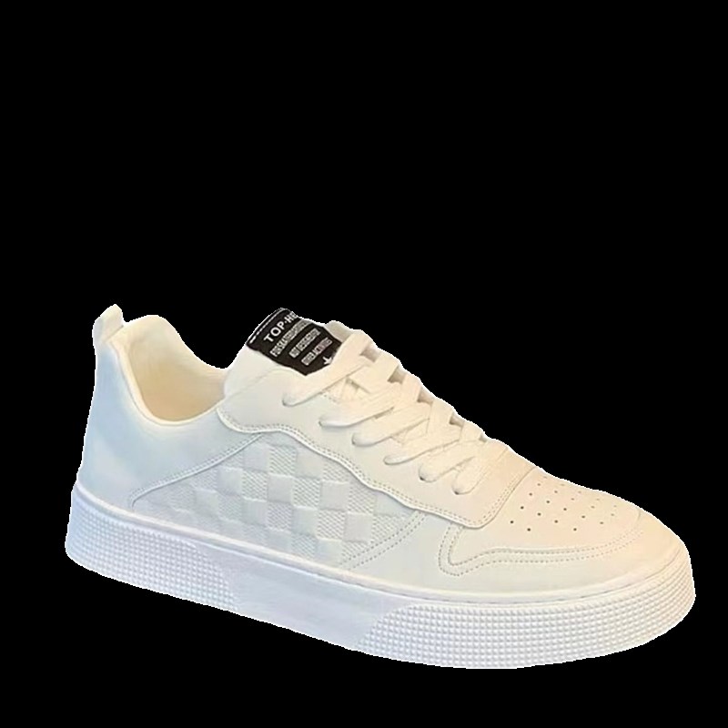 无磁铁男鞋上班安检门潮流无金属男士学生板鞋透气小白鞋休闲皮鞋