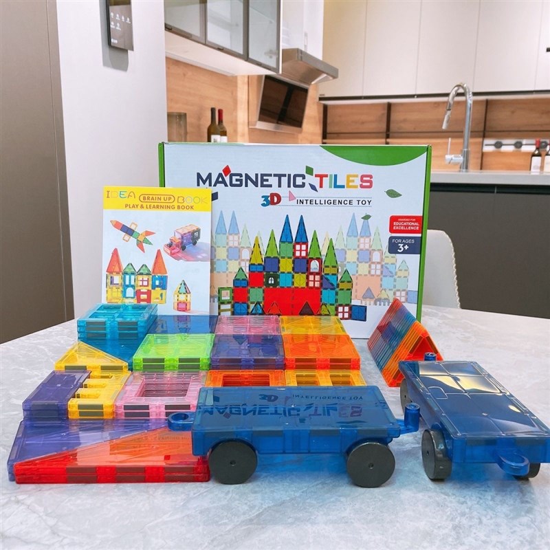 强磁彩窗磁力片7.5cm尺寸男孩女孩益智玩具磁力拼图积木拼装礼物