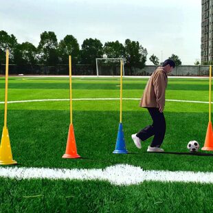 中考足球篮球训练辅助器材标志杆装备蛇形跑标志桶运球绕杆障碍物