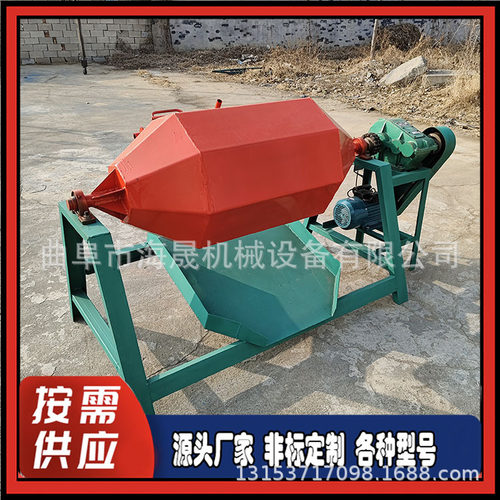 全密封式火烧铁干磨机 加工冲压件除锈机 铁片六角滚筒抛光机