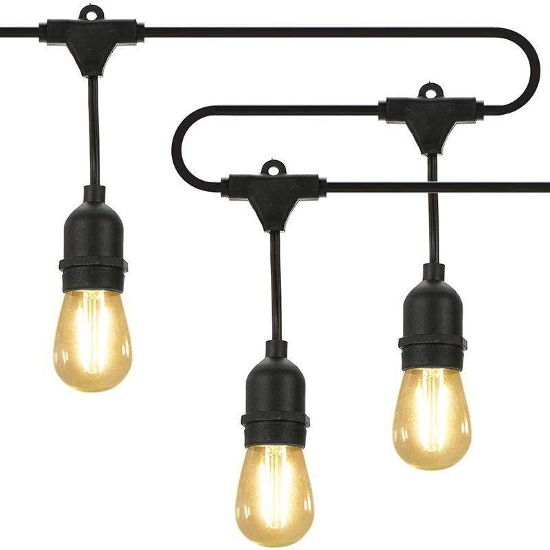 热卖英规S14户外防水灯串节日装饰户外防水灯串15m15头灯串