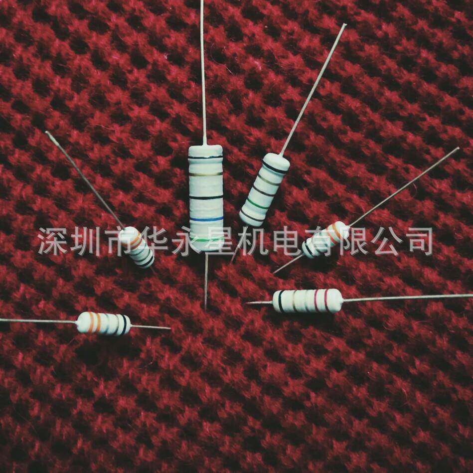 直销高品质，色环电阻器，NKNP无感线绕电阻器2W1R+-5%