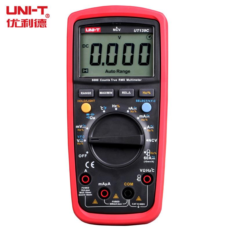 UNI-T优利德UT139C自动量程手持数字万用表具有电池测试功能