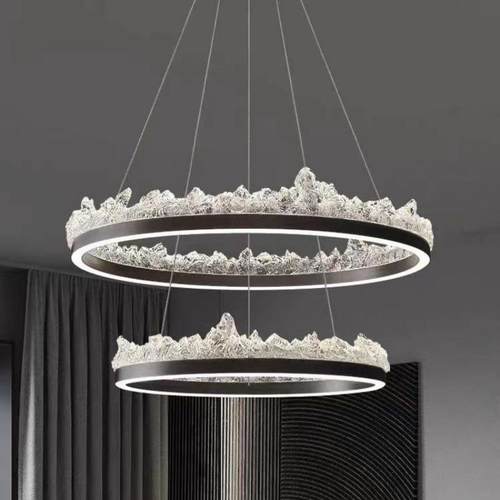 新款轻奢冰山客厅大气吊灯意式极简北欧设计师简奢高端卧室餐厅灯