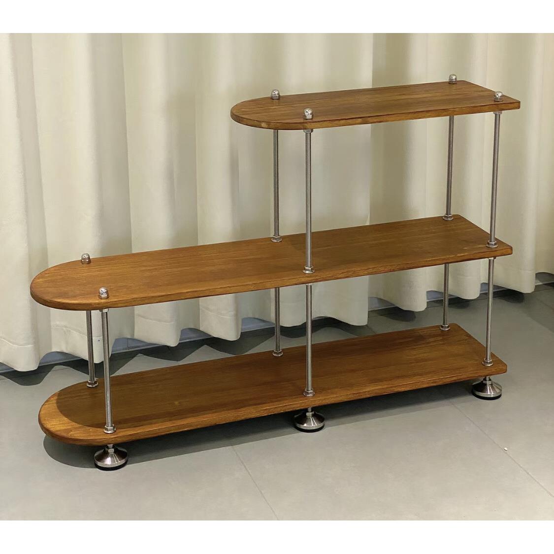 置物架落地多层收纳架子架不锈钢储物架服装店岛台展示货架