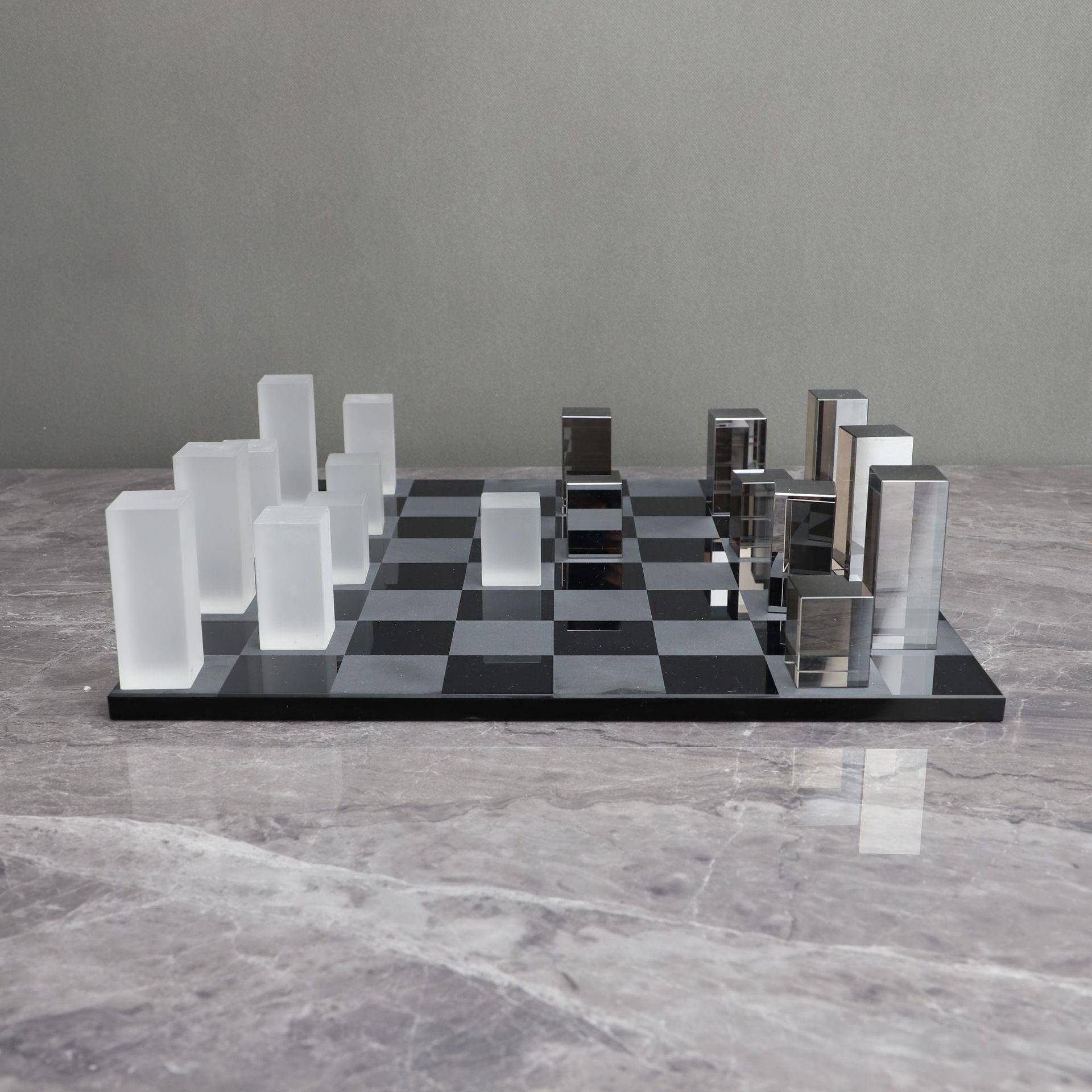 欧式创意水晶棋盘样板房电视柜卧室书房客厅餐厅家居玄关饰品摆件