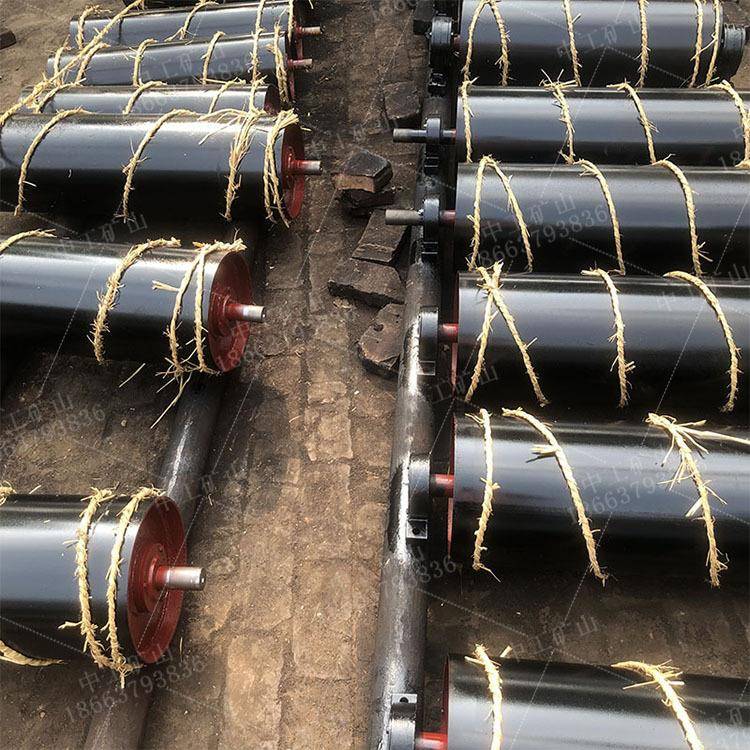 包胶油冷式电动滚筒TDY75型外置电动滚筒40T牛角刮板