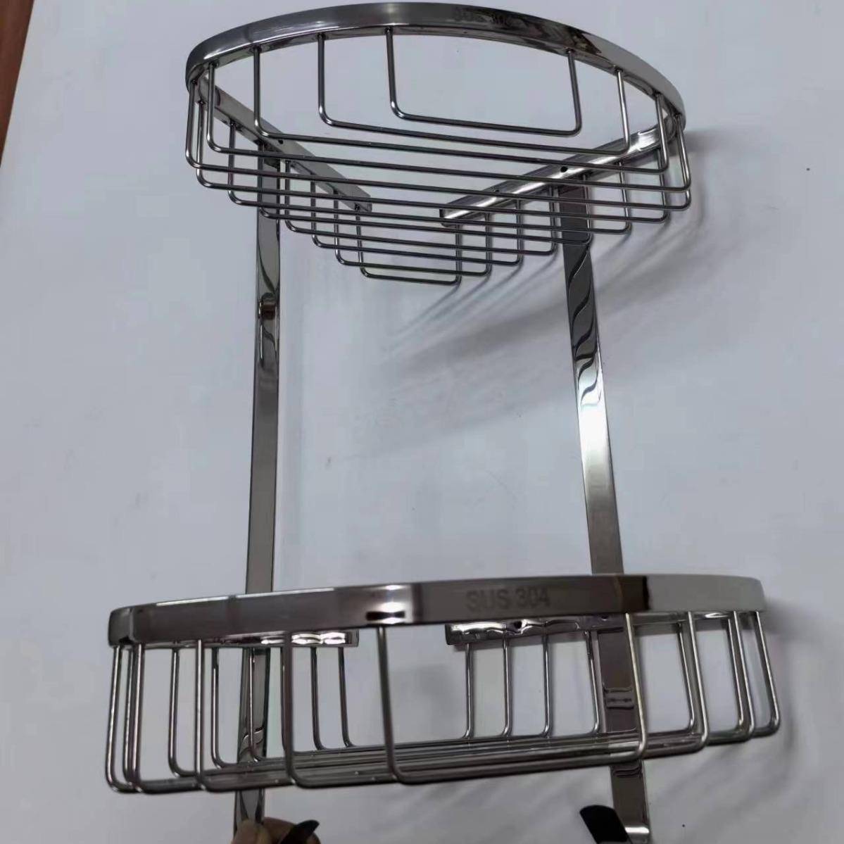 304不锈钢线条转角置物架壁挂式收纳挂墙式卫生间