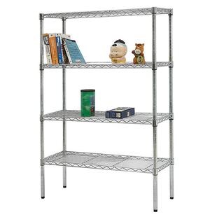 货架置物架带轮移动不锈钢层网格铁架子镀铬家用仓库防静电物料架