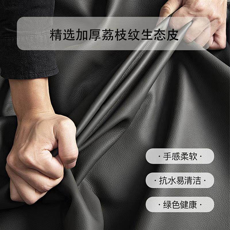 北欧真皮沙发客厅2025新款小户型皮艺实木直排双人办公室黑色沙发