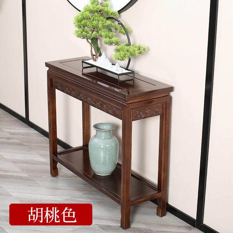 沙发边几小茶几客厅实木边桌鱼缸架极简长方形窄桌子角几中式家用
