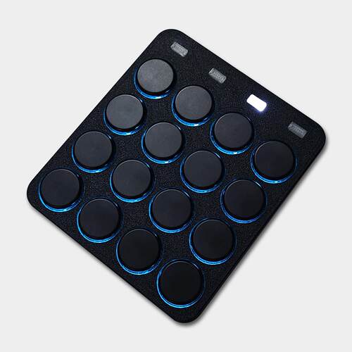QMK客制化键盘 4x4 16键 快捷键 MIDI打击垫 控制器 矮轴机械键盘