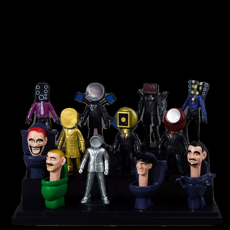 马桶人和监控人的玩具泰坦音响人手办模型玩偶电视人男孩拼装积木