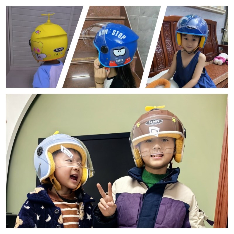 电瓶车儿童头盔男孩6到12岁小学生男童冬季天保暖棉4岁安全头盔帽