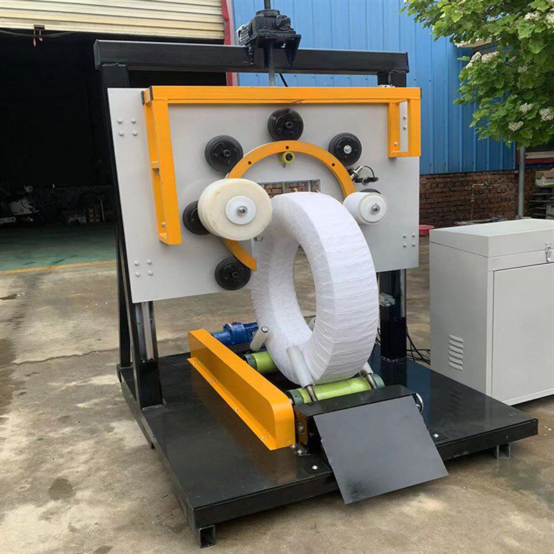 立式轮胎打包机缠绕膜打包机电线打包机环形缠绕膜包装机自动打包