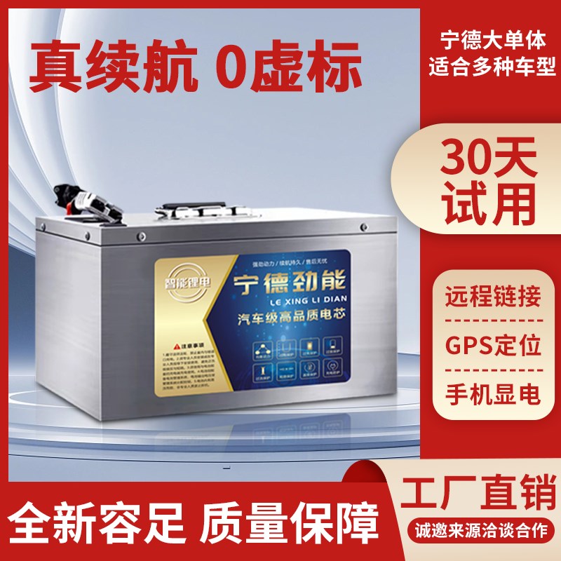 宁德电动车磷酸铁锂电池60V72伏48V二三四轮三元锂电池大容量电瓶