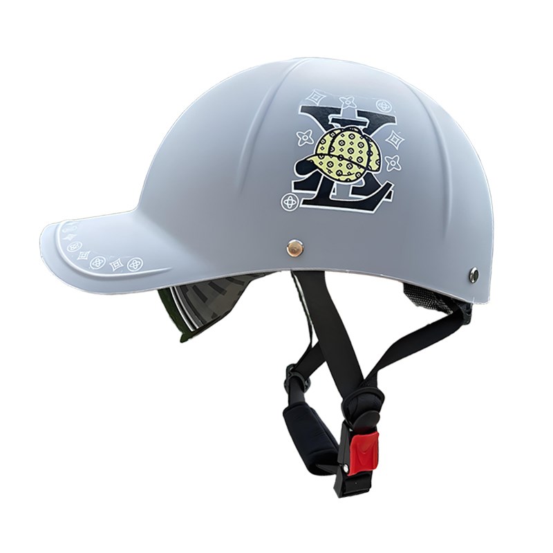 3C认证电动车头盔男鸭舌棒球半盔女四季通用电瓶摩托车瓢盔安全帽