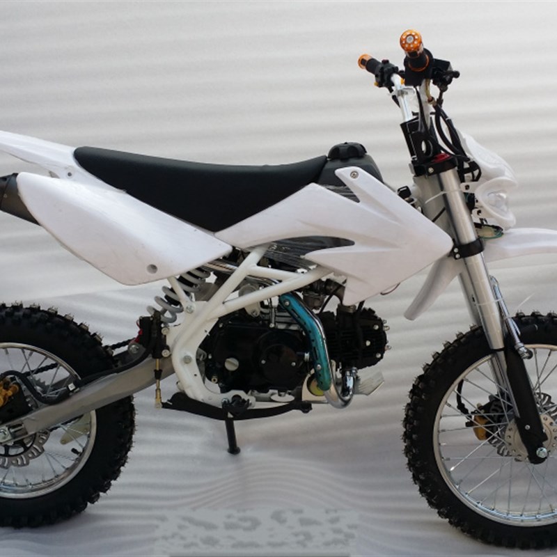 中型高配高赛小型摩托车越野车改装110CC白色越野车摩托车山地车