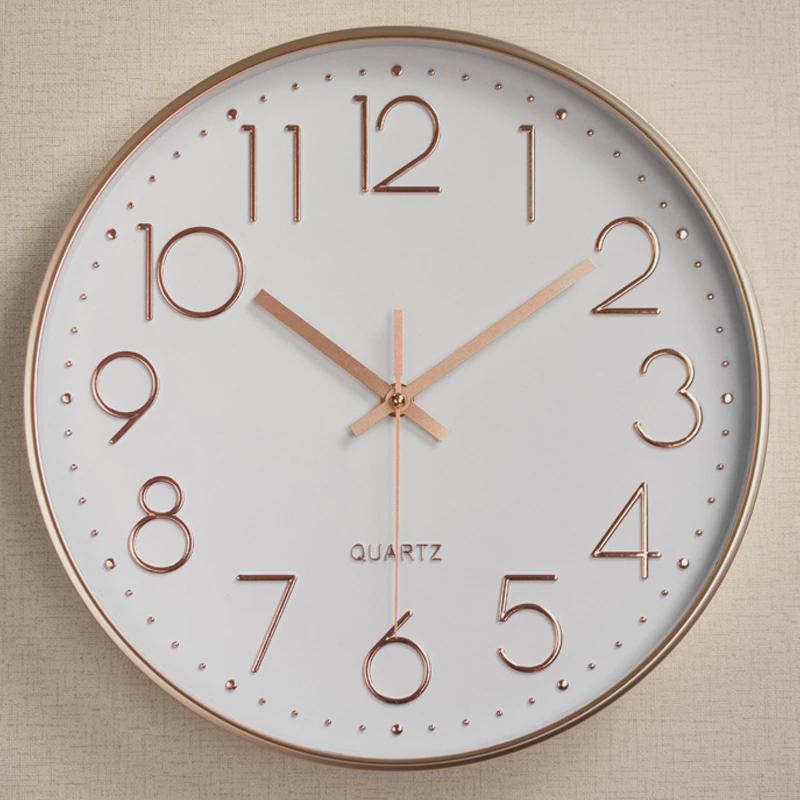 钟表挂钟客厅f家用时尚创意电子简约静音石英钟极简时钟挂表挂新