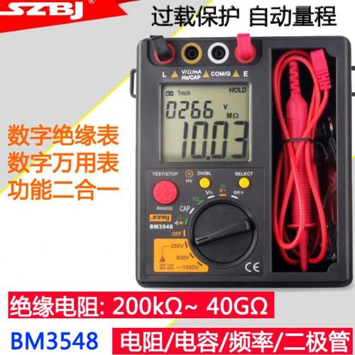 滨江数字绝缘电阻表测试仪电子摇表500V/1000V兆欧表电子升压500A