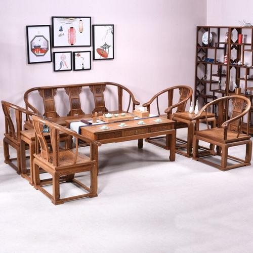 红木家具 鸡翅木沙发 客厅中式实木沙发组合小户型复古仿古全实木