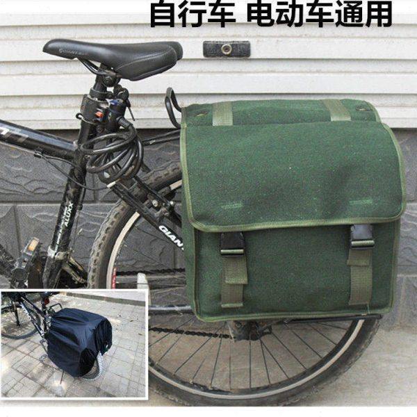 山地自行车骑行挂包装备后座防雨货架公路帆布收纳袋电动超大容量