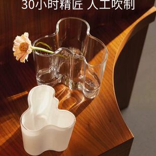饰摆件乔迁礼物 Iittala芬兰伊塔拉传奇湖泊创意玻璃花瓶手工装