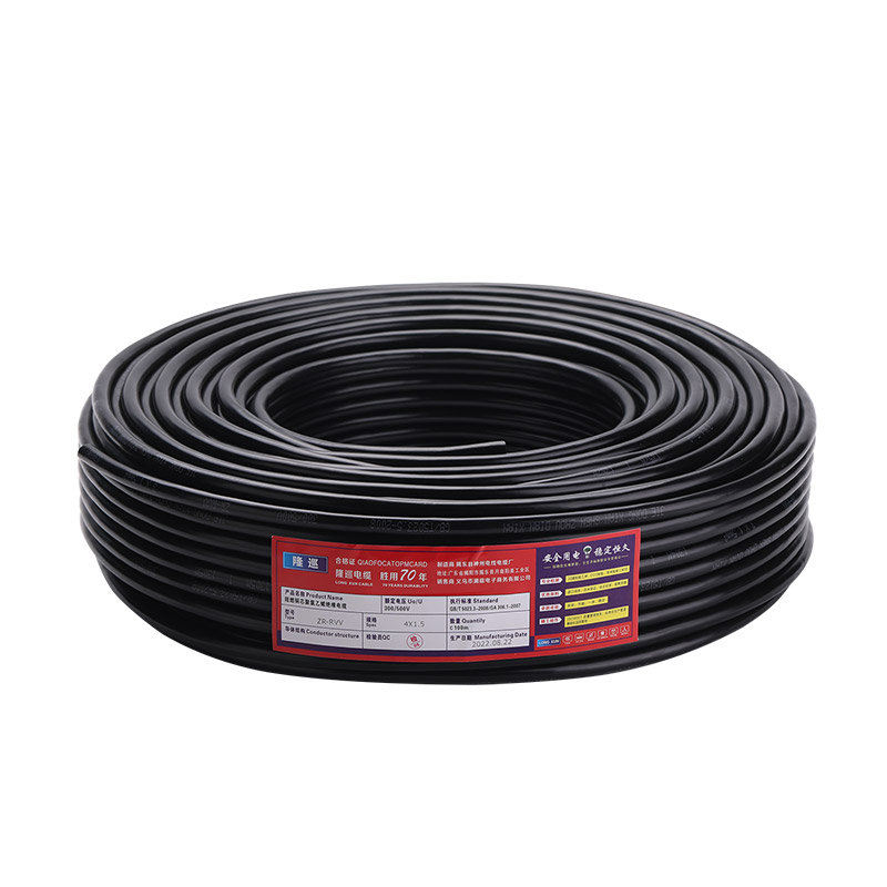 国标纯铜2 3 4芯VV电线软线0.5/1/1.5/2M.5/6平方充电桩7电源线