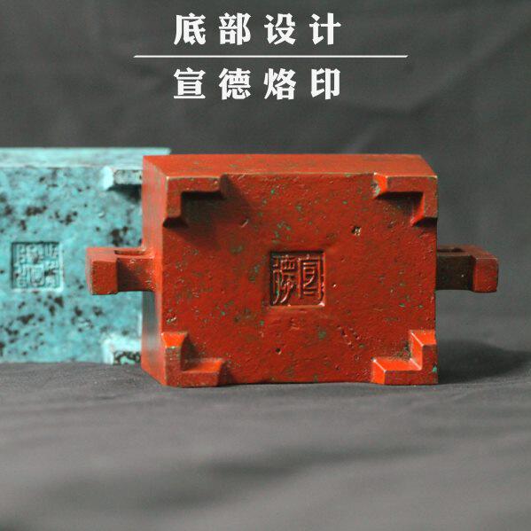 马槽熏香炉纯铜材质日常家用松绿大红袍创意复古篆香隔火熏