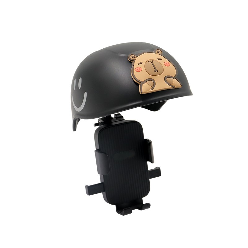 电动车手机支架可爱卡通防震摩托自行车骑行导航防雨遮阳小头盔架