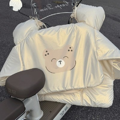 高颜值电动摩托车冬款挡风被加绒加厚防水小车电瓶车御寒被挡风罩