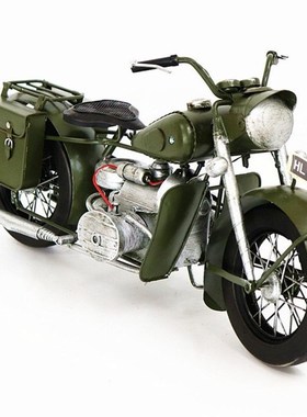 老式哈雷摩托车模型仿真铁摆件复古酒柜陈列摆设拍照道具软装饰品