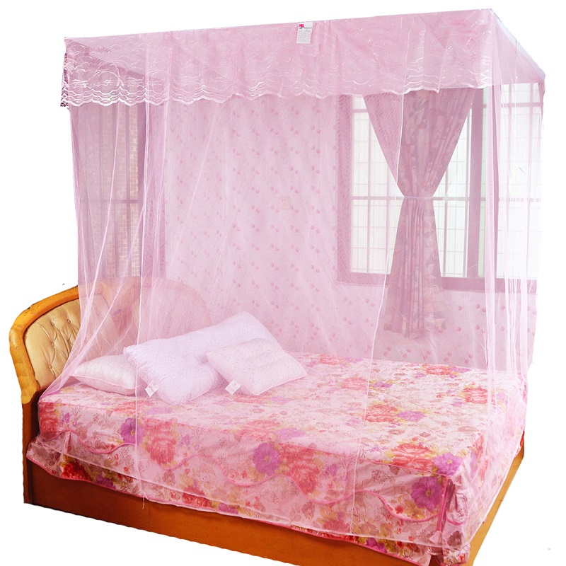 老式蚊帐可穿杆加密防尘顶学生s宿舍单门方顶家用1/1.2/1.5m1.8m