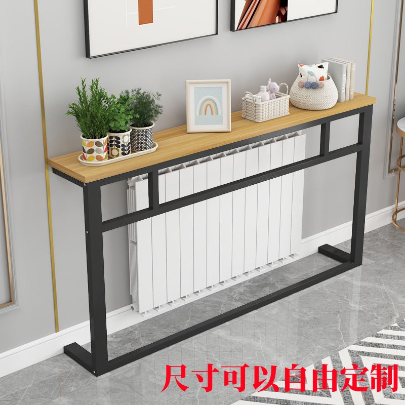 暖气片上方置物架沙发后床头落地靠墙置物架夹缝窄桌墙.角架可定