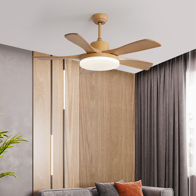 北欧风扇灯吊灯客厅n灯餐厅吊灯卧室书房静音吊扇灯实木日式灯