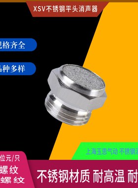 SS316不锈钢电磁阀消声器 ZG3/4PT1寸PT1/2R1/8 XSV-01-02-03-04