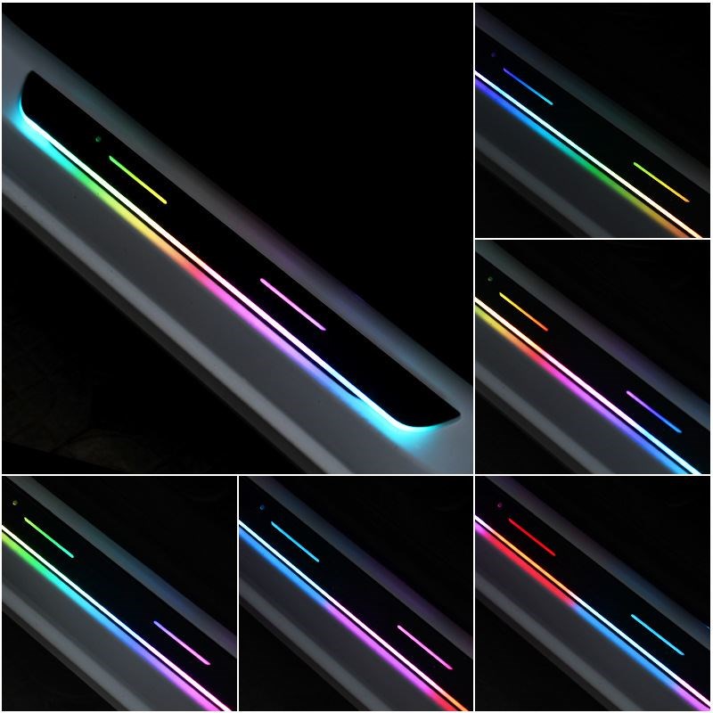 汽车踏板迎宾灯流光门槛条多z模式可以调节的流光氛围灯四门装