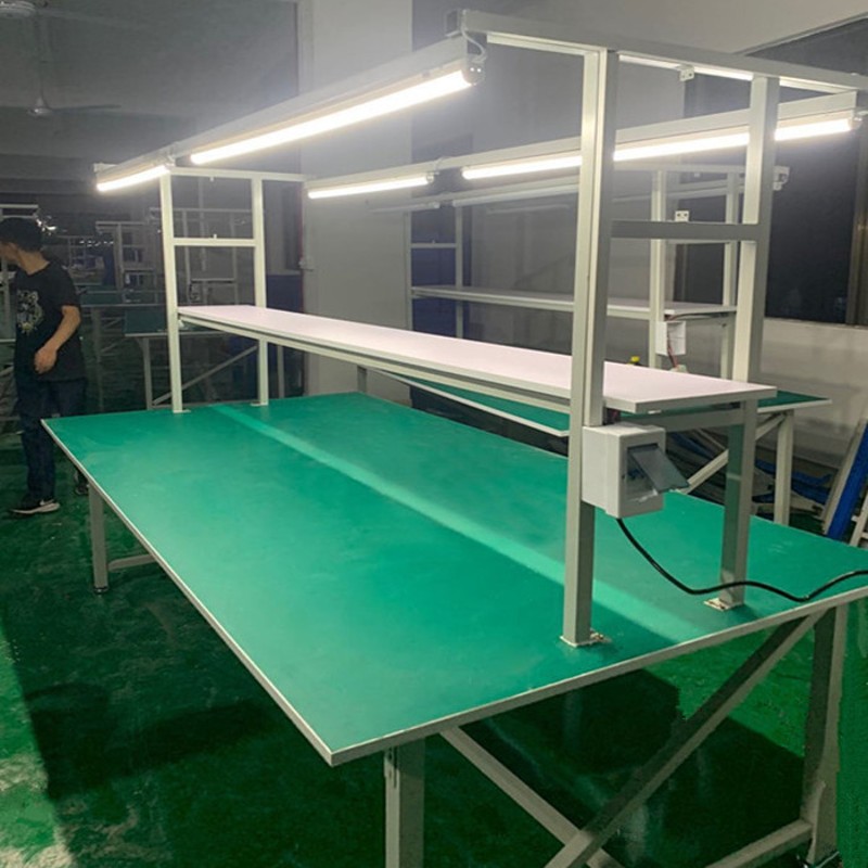 惠州双面防静电工作台q工厂流水线生产线带灯操作台修台打包桌