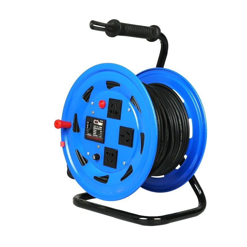 移动电缆线d盘空盘卷线盘绕线收线器户外电车充电卷线架380V