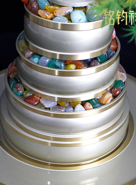 白色铜曼扎盘佛八吉祥曼扎修盘曼达盘托盘带宝石家用摆.件装饰复