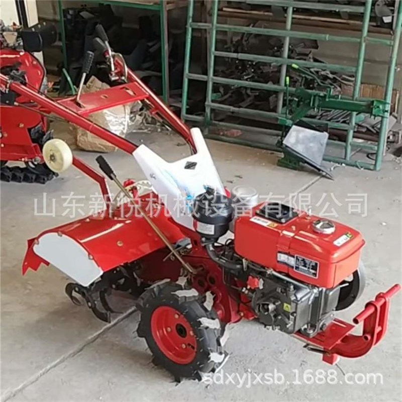 173柴油动力四驱小型微耕机 果园施肥开沟机 农用柴X油旋耕松土机
