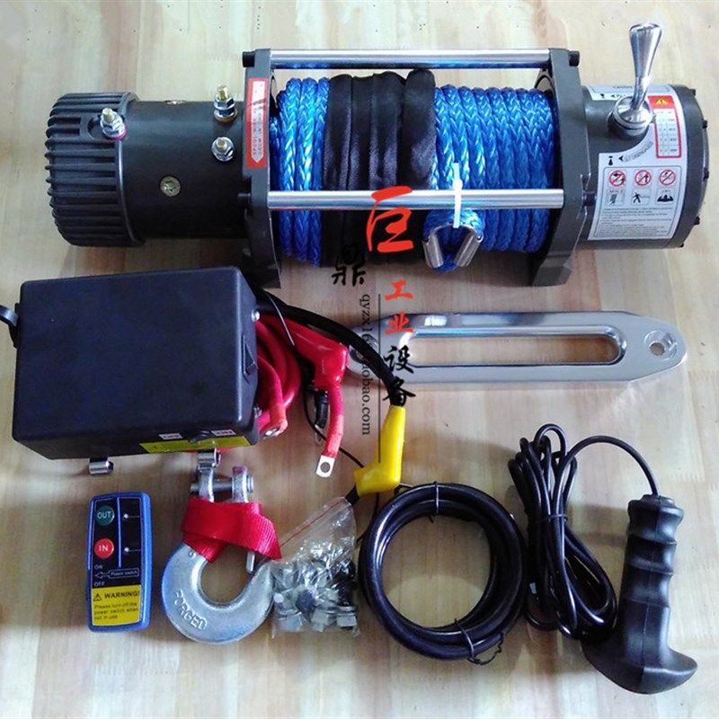 促销电动绞盘13000磅越野车货车牵引拉牛拉猪拖拉机绞车纯铜电机
