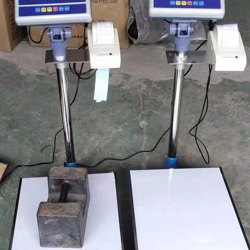 莞龙带打印电子秤热敏不干胶标签条码称工业台秤内容可修改300kg