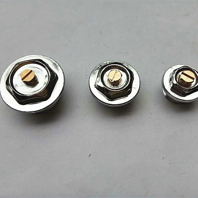 4分6分1寸铁新款带放气阀排气阀暖气片专用堵头跑风丝堵