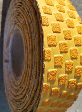 黄色自粘橡胶带宽50mm10厘米15公分楼梯防滑条地面耐磨警示标线带