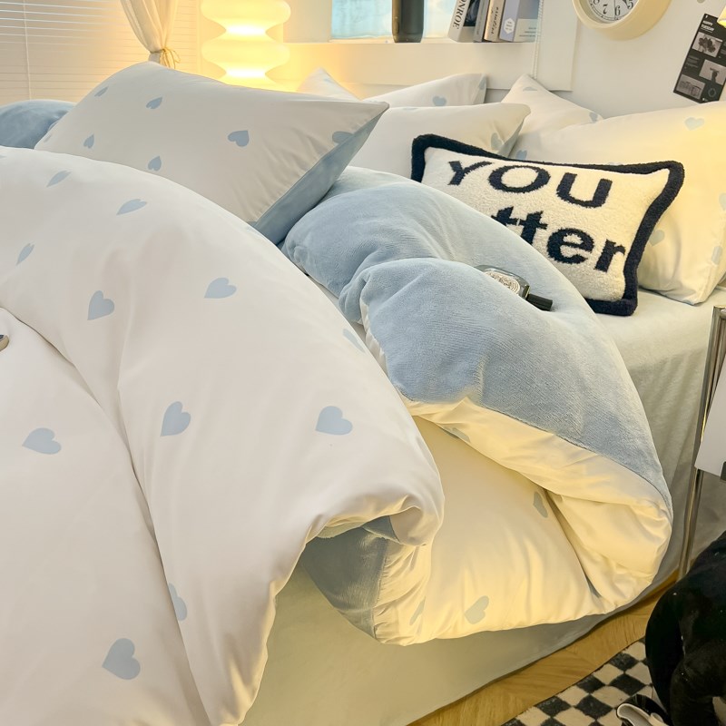 加绒棉被冬被加厚保暖床上用品被子被褥全套一整套被套Z加被芯一